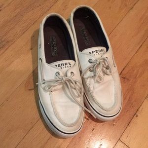 Sperry top-sider white boat shoes